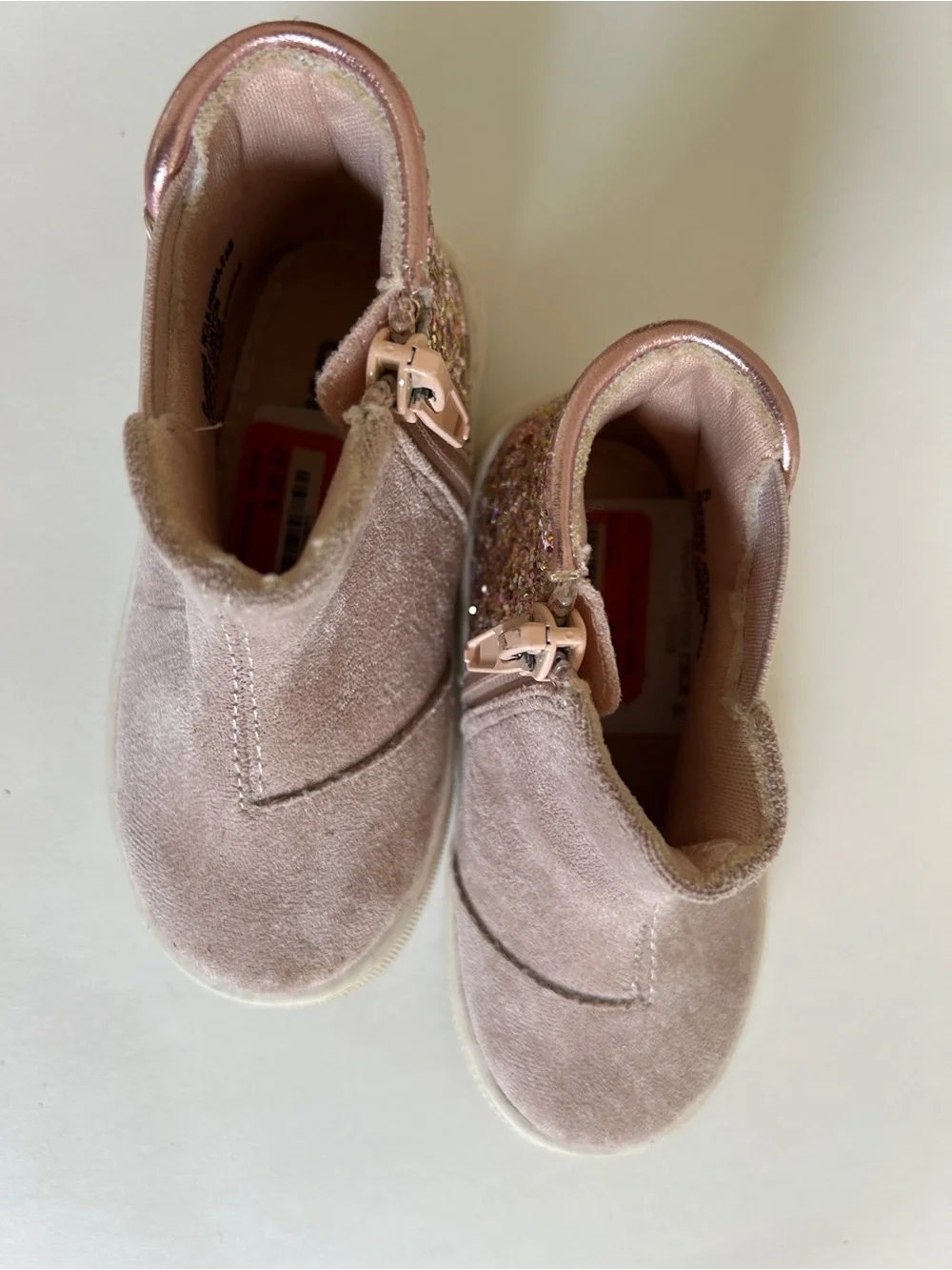 Toddler Girl Pink Suede Booties
